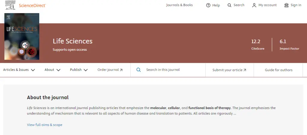 scienceDirect journal