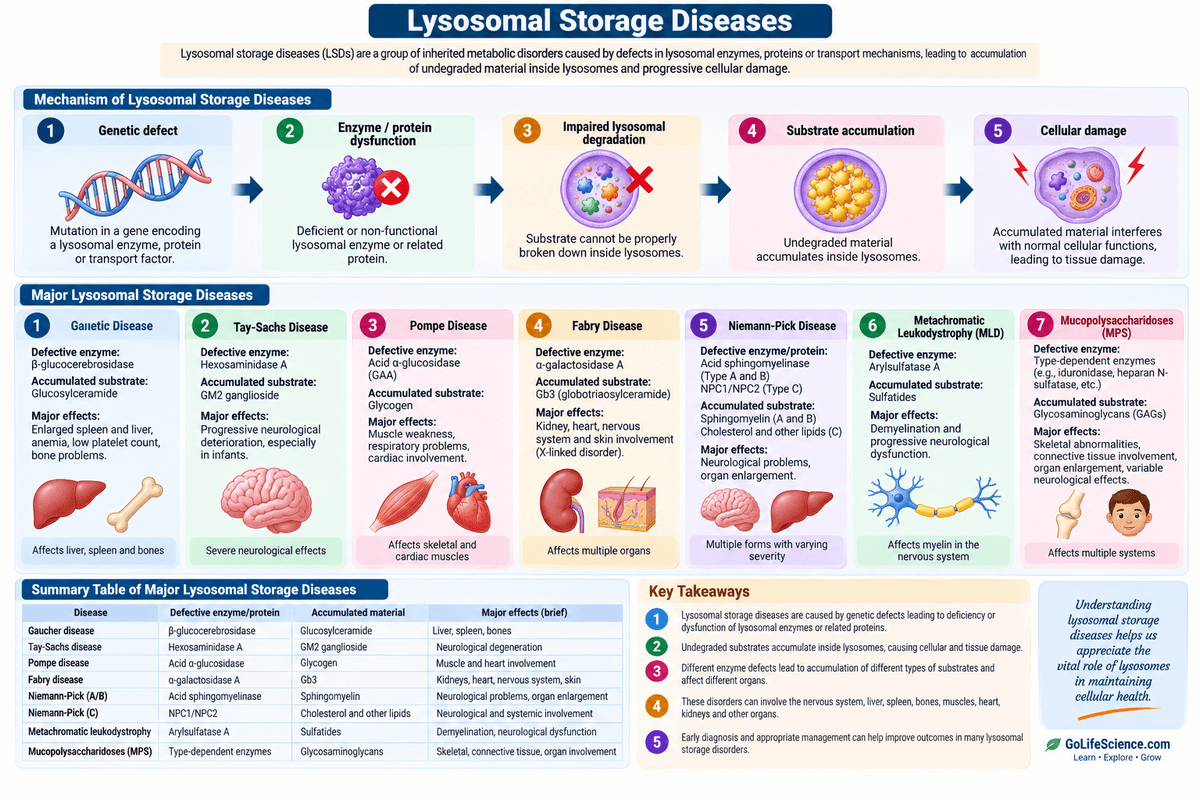 Lysosomal storage diseases infographic