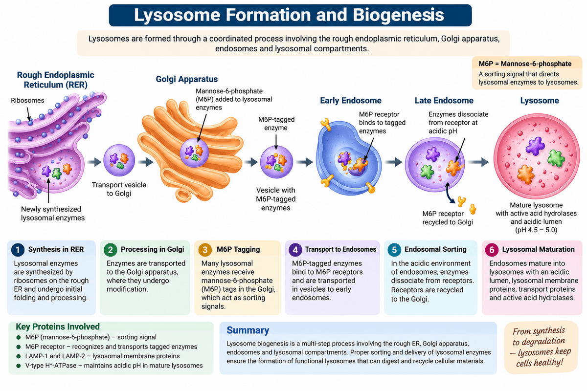 Lysosome formation and biogenesis pathway