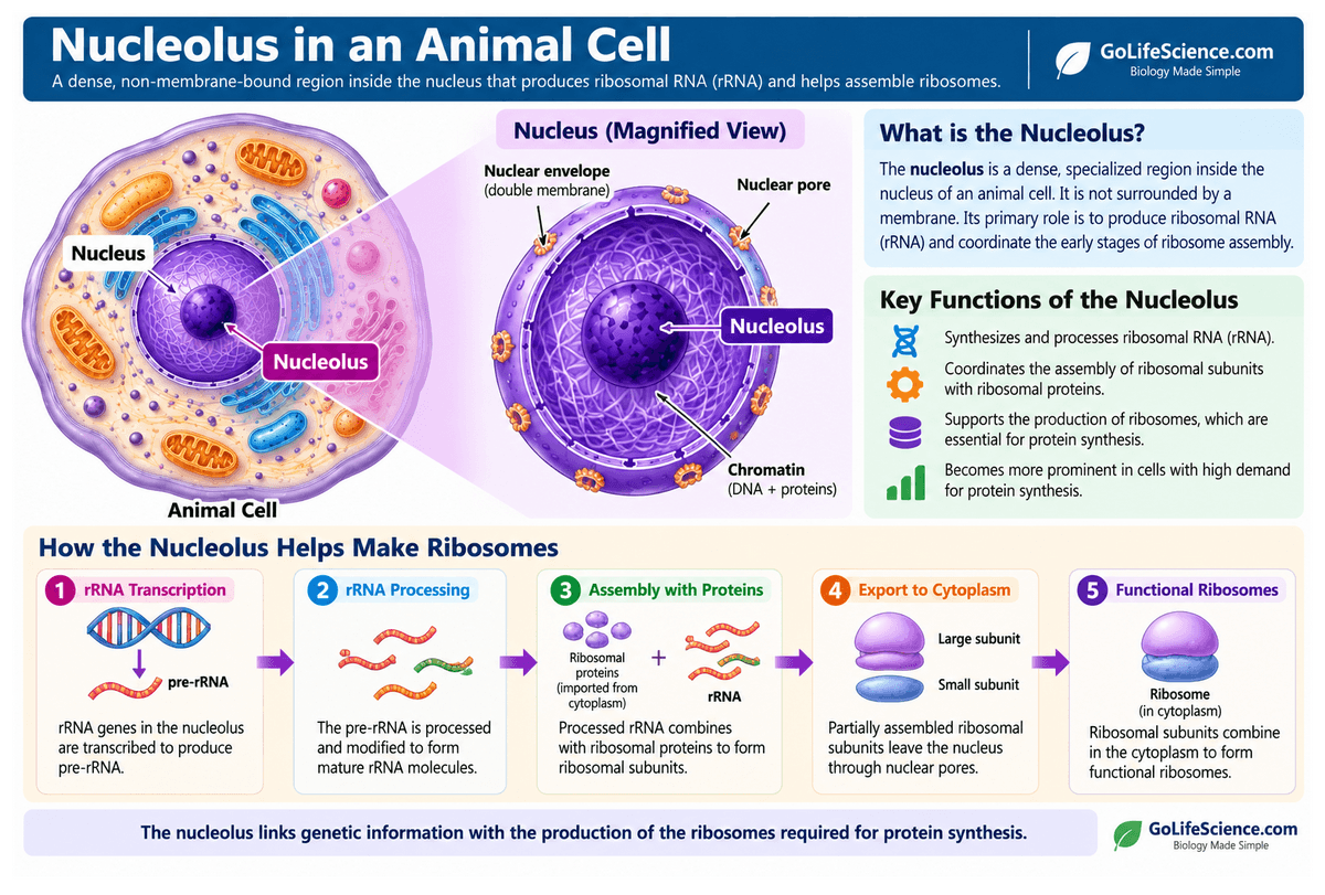 Animal Cells: Structure, Parts, Functions, Types & Labeled Diagram nucleous in an animal cell